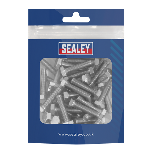 Sealey Stainless Steel Set Screw Din 933 - M6 x 25mm 1.00mm Pitch - Pack of 50 S625S