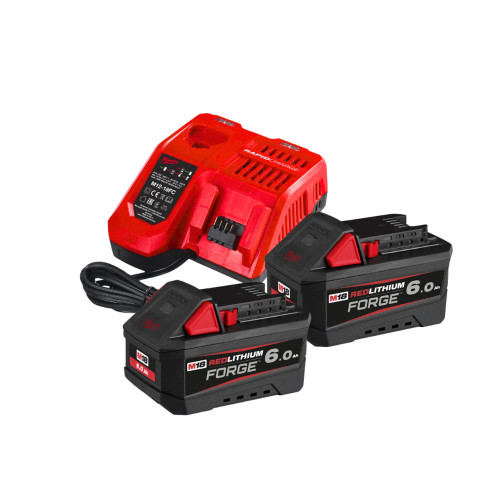 Milwaukee M18 6.0Ah Forge Battery x2 & Fast Charger Kit M18 FNRG-602