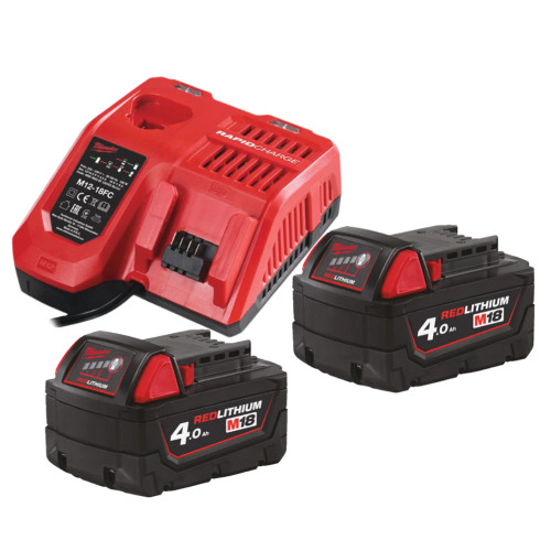 Milwaukee M18 4.0Ah Battery & Fast Charger Kit M18NRG-402