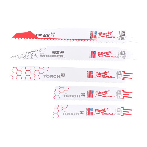 Milwaukee Sawzall Blade 5 Piece Set 49222205