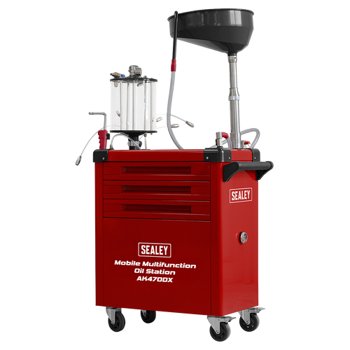 Sealey Mobile Multifunction Oil Station with 61pc Tool Set AK470DX