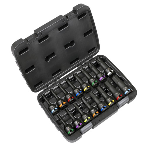 Sealey Premier Hex & TRX-Star* Impact Socket Bit Set 1/2"Sq Drive 16pc AK56005