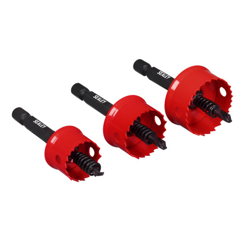 Sealey Thin Wall Hole Saw Set 3pc TWHS3