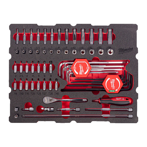 Milwaukee 68pc 1/4" Socket Set PACKOUT Foam Insert 4932501867