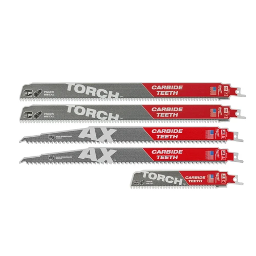 Milwaukee Sawzall Carbide 5pc Blade Set 49472206