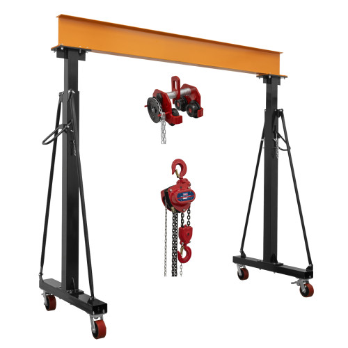 Sealey Portable Adjustable Gantry Frame with Geared Trolley & Hoist Combo 3 Tonne SG3000KITG