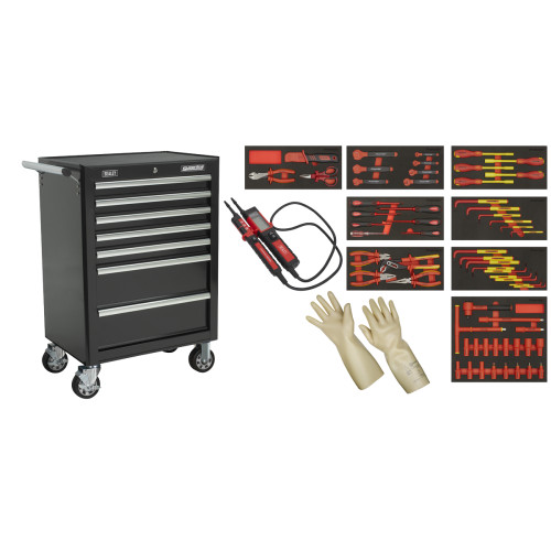 Sealey Rollcab 7 Drawer with Insulated Tool Kit 63pc TBTECOMBO2