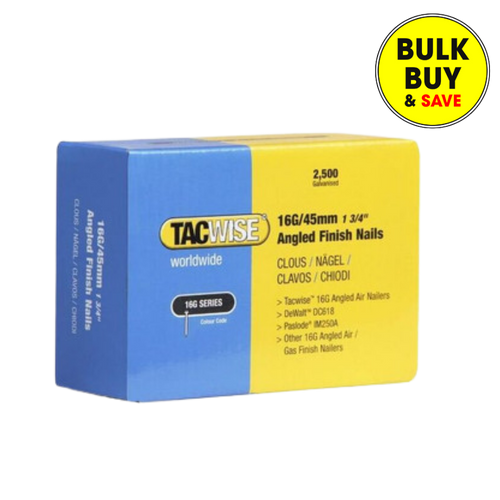 Tacwise 16G/45mm Galvanised Angled Finish Nails  0771