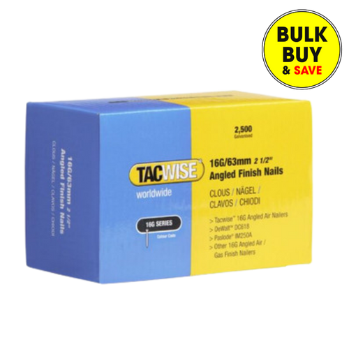 Tacwise 16G/63mm Galvanised Angled Finish Nails  0773