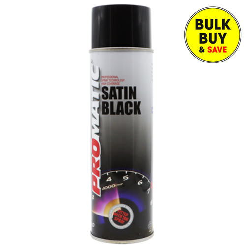 ProMatic 500ml Satin Black Aerosol Paint SB500