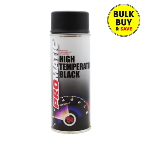 ProMatic High Temperature Black Aerosol Paint 400ml HTB400