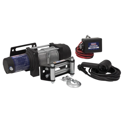 Sealey Geared Winch with Brake 450kg Line Pull 12V PH12545
