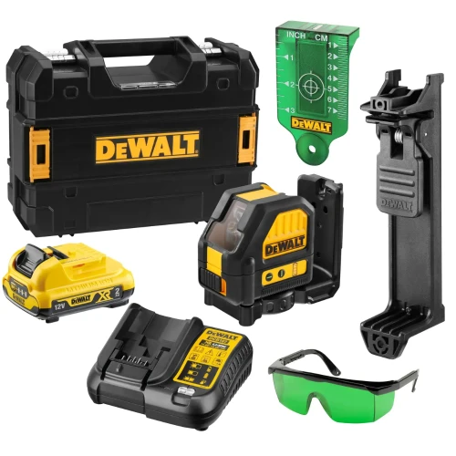 DeWalt 12V XR  Cross Line Green Laser Kit DCE088D1G-GB