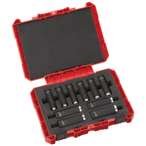 MILWAUKEE 10 PIECE IMPACT SOCKET SET  - SHOCKWAVE IMPACT DUTY 1/2" DRIVE