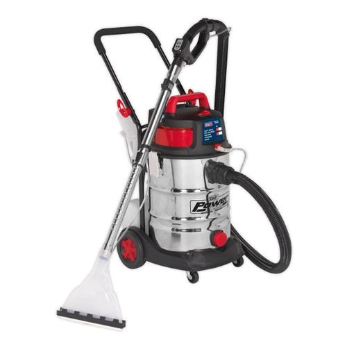 Valet Machine Wet & Dry 30L Stainless Drum | High powered unit ideal for cleaning carpets, car interiors, fabrics and upholstery. | toolforce.ie