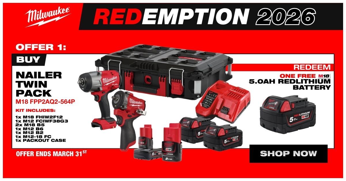 Milwaukee M18 & M12 Fuel Impact Wrench Twin Pack M18FPP2AQ2-564P