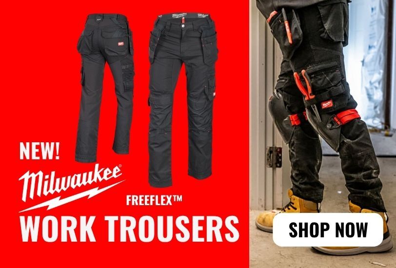 Milwaukee FREEFLEX Allround Stretch Work Trousers - Black