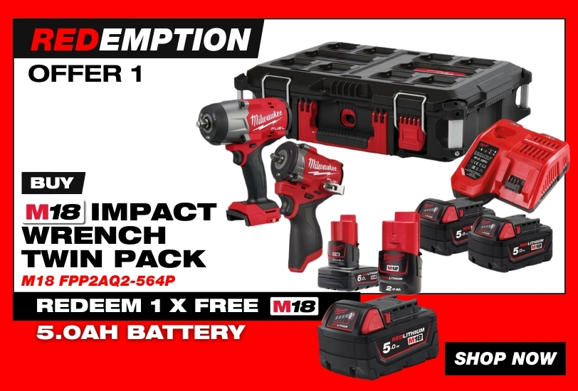 Milwaukee REDEMPTION Offer 1 2026 Free Battery