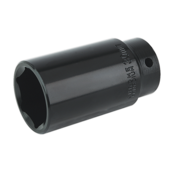 Impact Socket 30mm Deep 1/2"Sq Drive | Chrome Vanadium, drop-forged, deep WallDrive® impact socket. | toolforce.ie