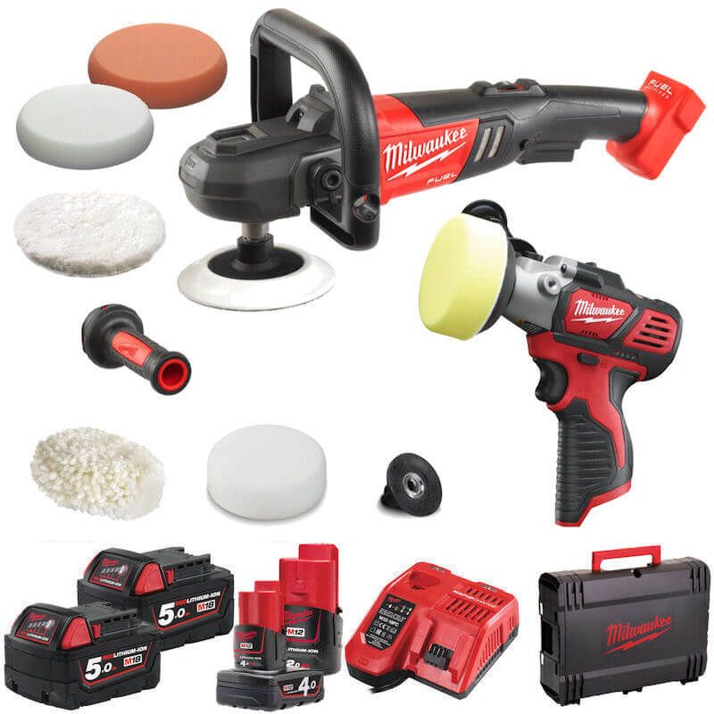 Milwaukee M18/M12 Professional Polisher Kit M18FPP2K-544B