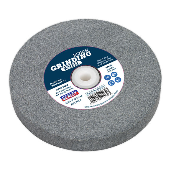 Grinding Stone Ø150 x 20mm Ø32(Ø13)mm Bore A60P Fine | Aluminium oxide stone suitable for all general purpose applications. | toolforce.ie