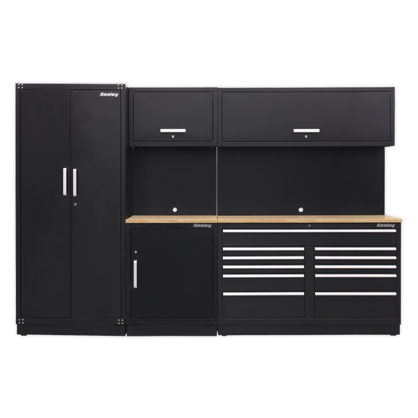 Sealey Modular Tool Box Storage System APMSCOMBO2W | Adjustable feet to ensure cabinets sit 'true' even on floors that are not level. | toolforce.ie