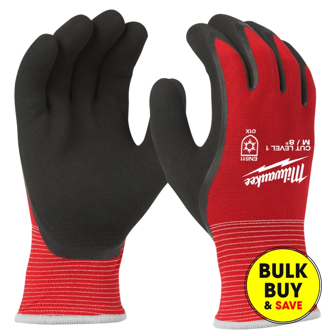 Milwaukee Winter Work Gloves Cut Resistant Level 1 Bulk Buy