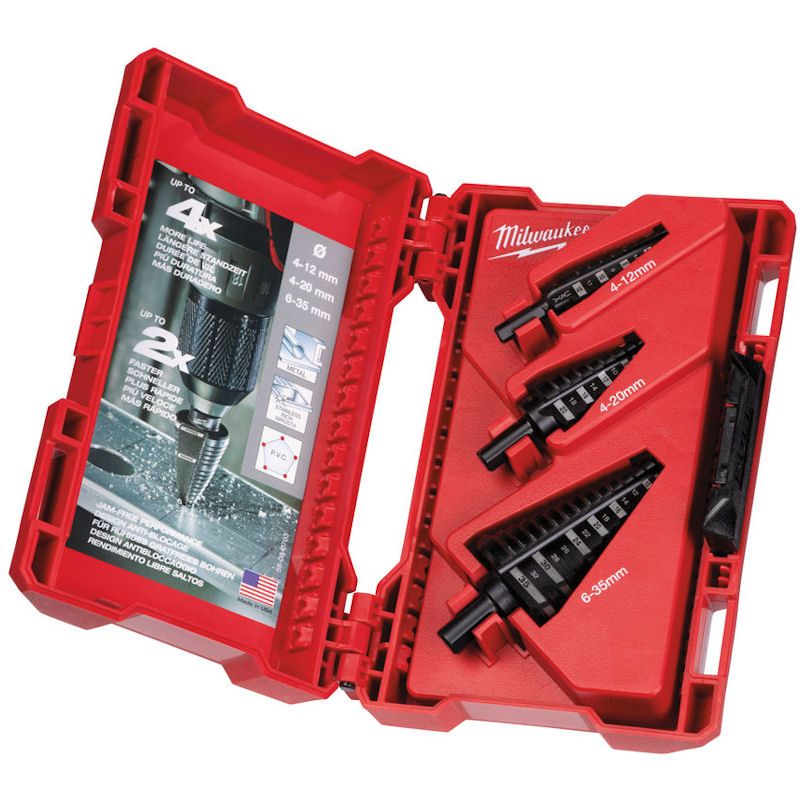 Milwaukee 3 Piece Step Drill Set