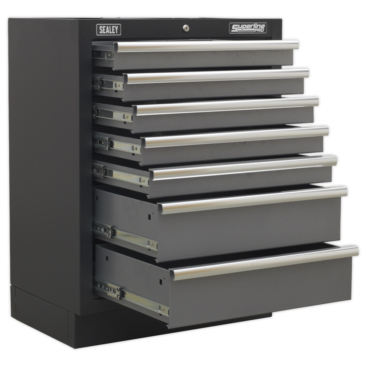 Sealey Modular Tool Storage System Stainless Steel Worktop APMSSTACK07SS | Drawers fitted with ball bearing drawer slides. | toolforce.ie
