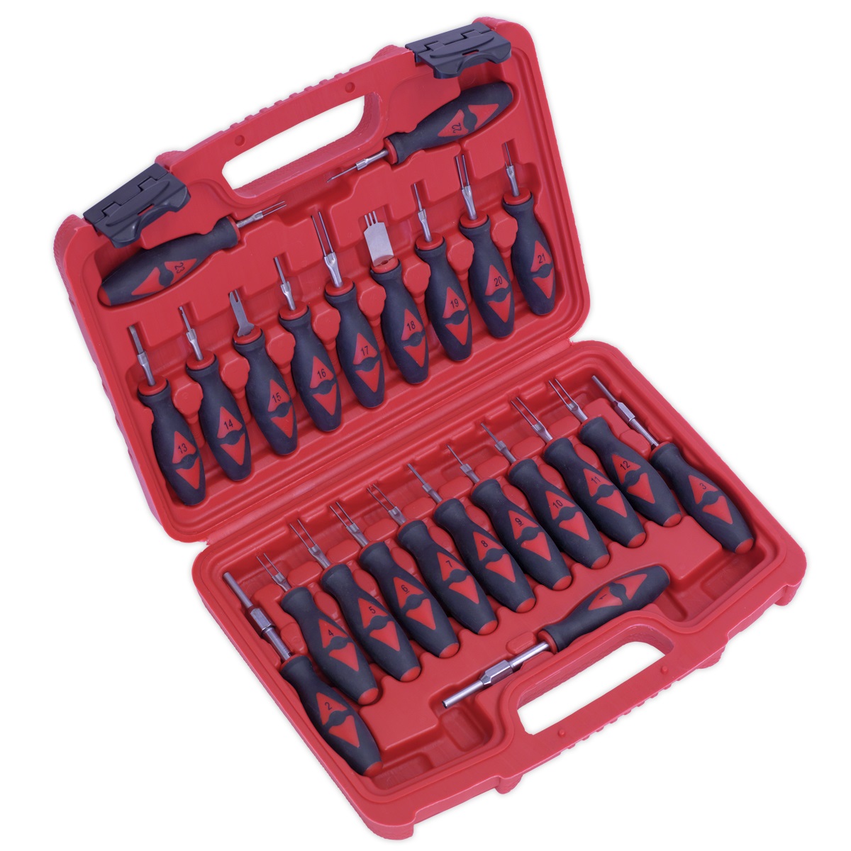 Terminal Tool Kit 23pc | Comprehensive kit, suitable for the removal of terminals on most wiring connectors. | toolforce.ie
