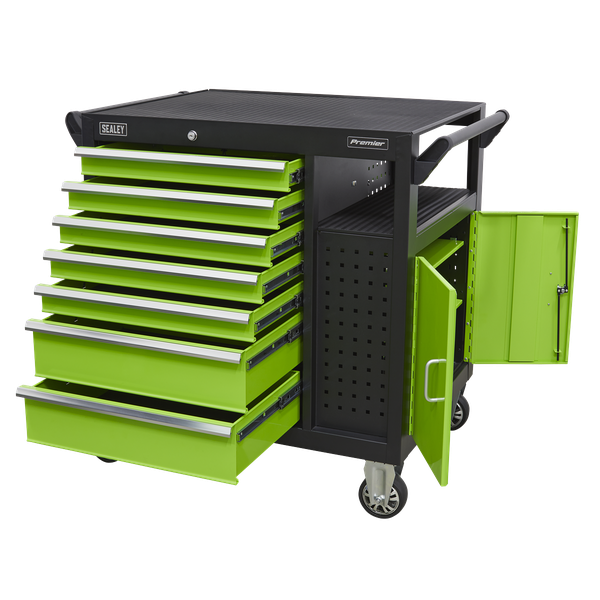Sealey Mobile Roll cab & Workstation AP36MWS | All drawers fitted with aluminium handles and 2.5mm EVA non-slip liners. | toolforce.ie