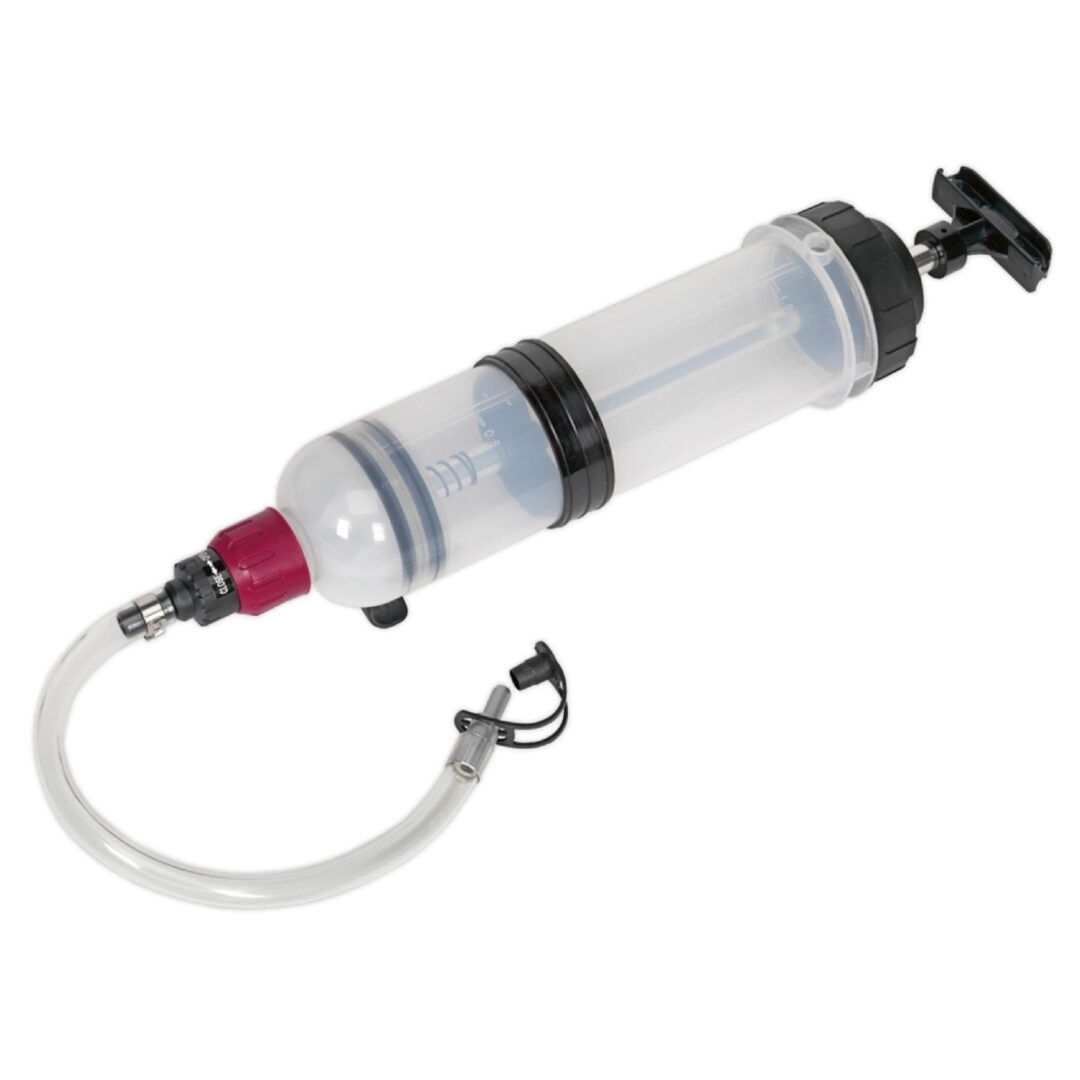 Sealey Oil Inspection Syringe 1.5ltr VS405 | Multipurpose syringe with Viton seal, ideal for the transfer of oils/fluids to and from vehicle components such as gearboxes and differentials. | toolforce.ie