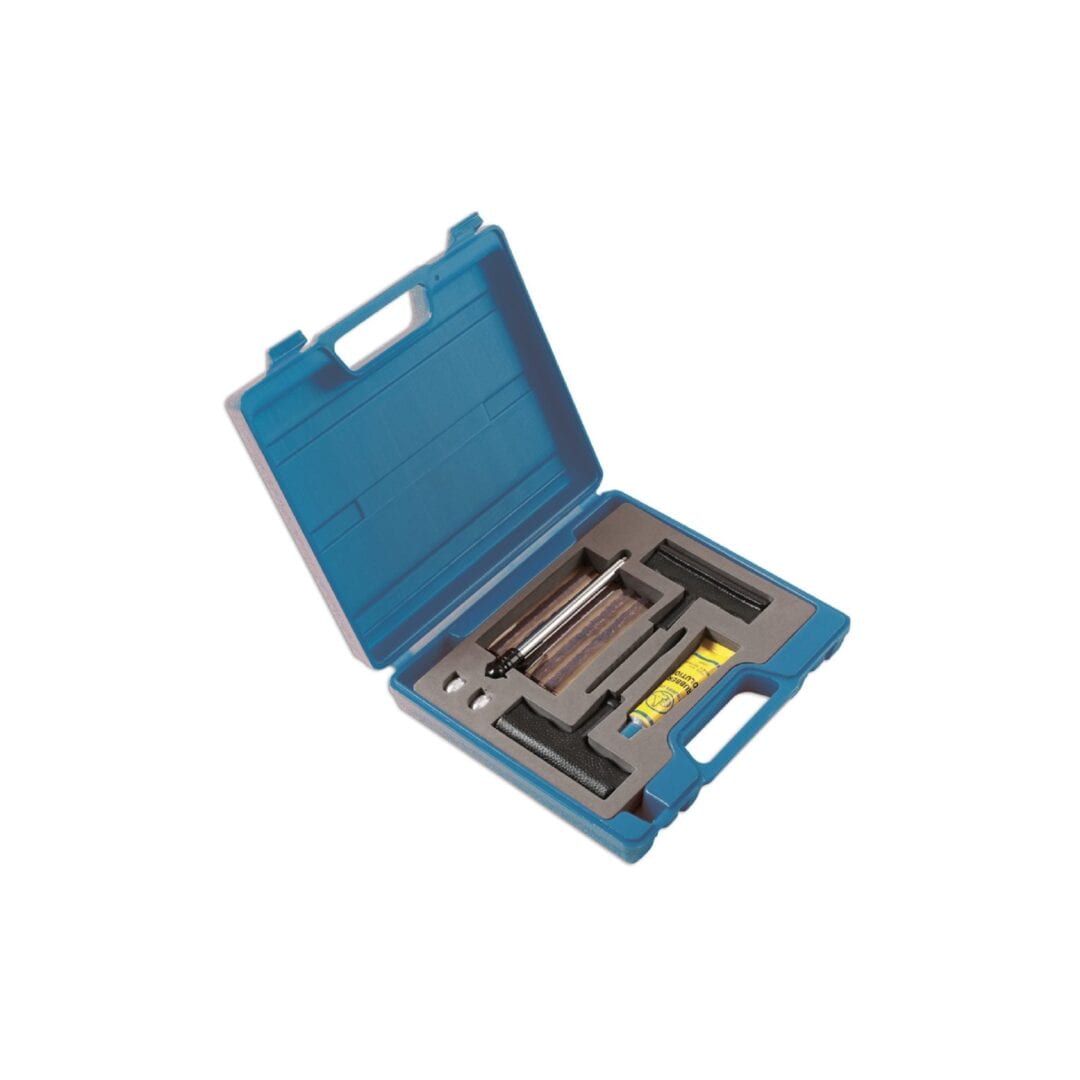 Repair tools: 1 x T handle insert tool, 1 x T handle rasp tool, 1 x tyre pressure gauge 5-50lbs, 2 dust caps