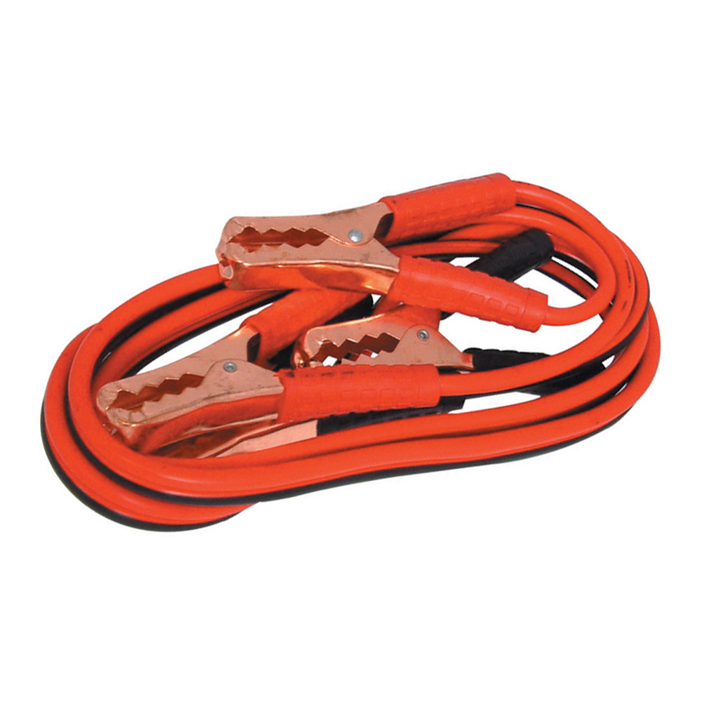 Silverline Jump Leads 200A max 2.2m 857328 | PVC-insulated pure copper cable for efficient power conduction with spring-loaded copper connectors. | toolforce.ie