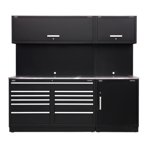 Sealey Modular Tool Box Storage System APMSCOMBO4SS | Adjustable feet to ensure cabinets sit 'true' even on floors that are not level. | toolforce.ie
