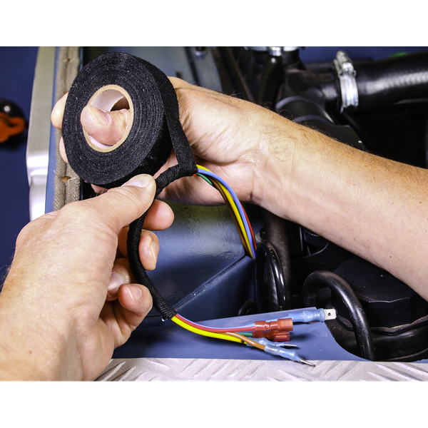 Fleece Tape 19mm x 15m Black | Fleece tape ideal for keeping wire bundles neat and tidy on vehicles or machinery in the workplace. | toolforce.ie