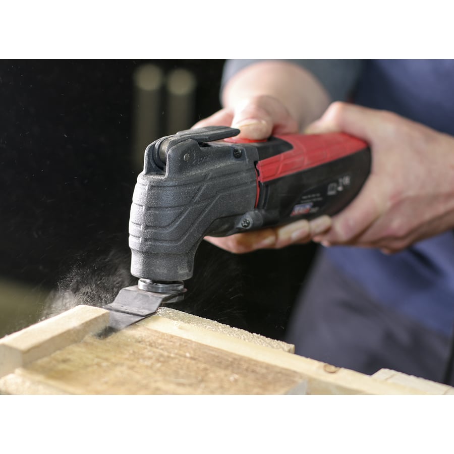 Sealey Oscillating Corner Sander Multi Tool 230V SMT300Q | The sealey oscillating corner sander comes complete with three different backing pads and blades. | Toolforce.ie