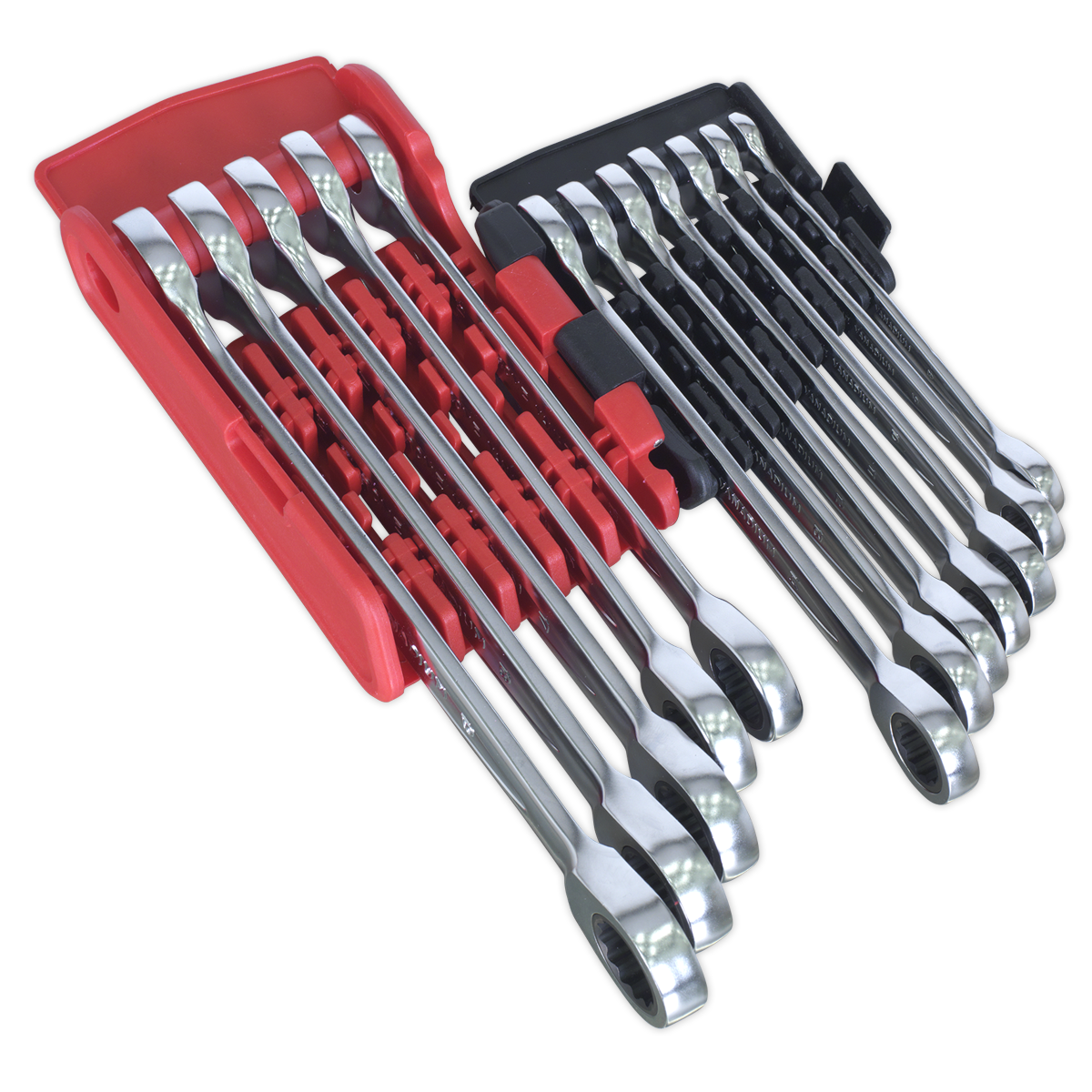 Sealey 12pc Ratchet Combination Spanner Set - Platinum Series AK63922 | Drop-forged, Chrome Vanadium steel combination spanners. | toolforce.ie