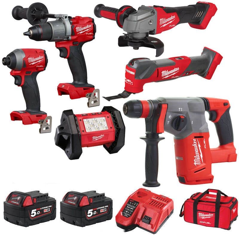 MILWAUKEE M18 Fuel 6 PIECE POWER TOOL 