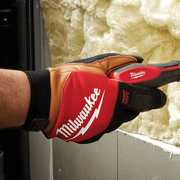 Milwaukee Hybrid Leather Work Gloves Size 11 XXL (4932471915) - European Certified for cut resistance protection: EN420 and EN388:2016 (2122X).