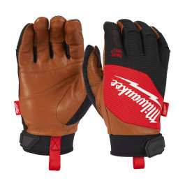 Milwaukee Hybrid Leather Work Gloves Size 11 XXL (4932471915) - Smartswipe™ - Allows the use of touch screen devices without removing the gloves on the index finger knuckle.