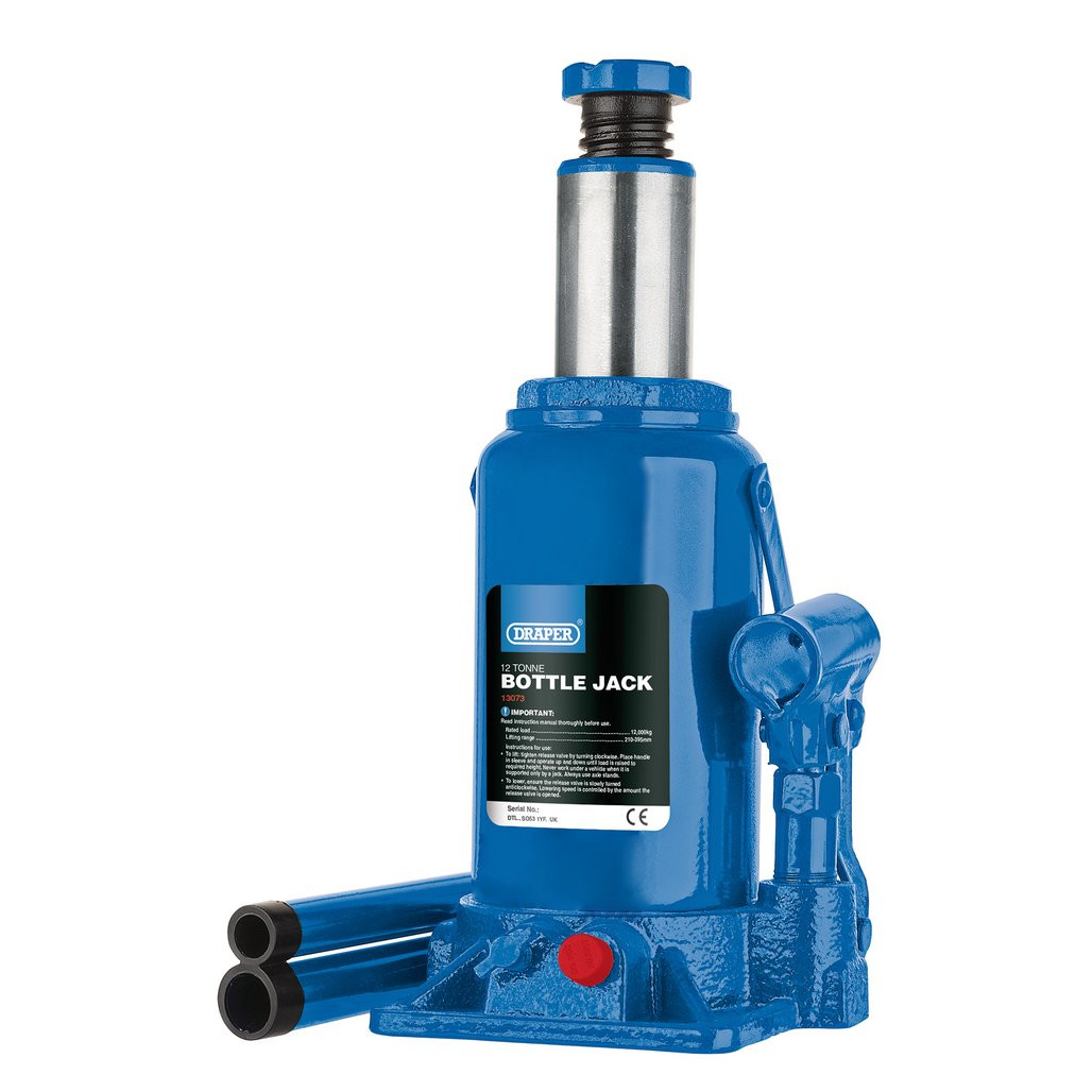 Draper Hydraulic Bottle Jack, 12 Tonne 13073