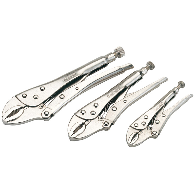 Draper Curved Jaw Self Grip Pliers Set (3 Piece) (9006/3)