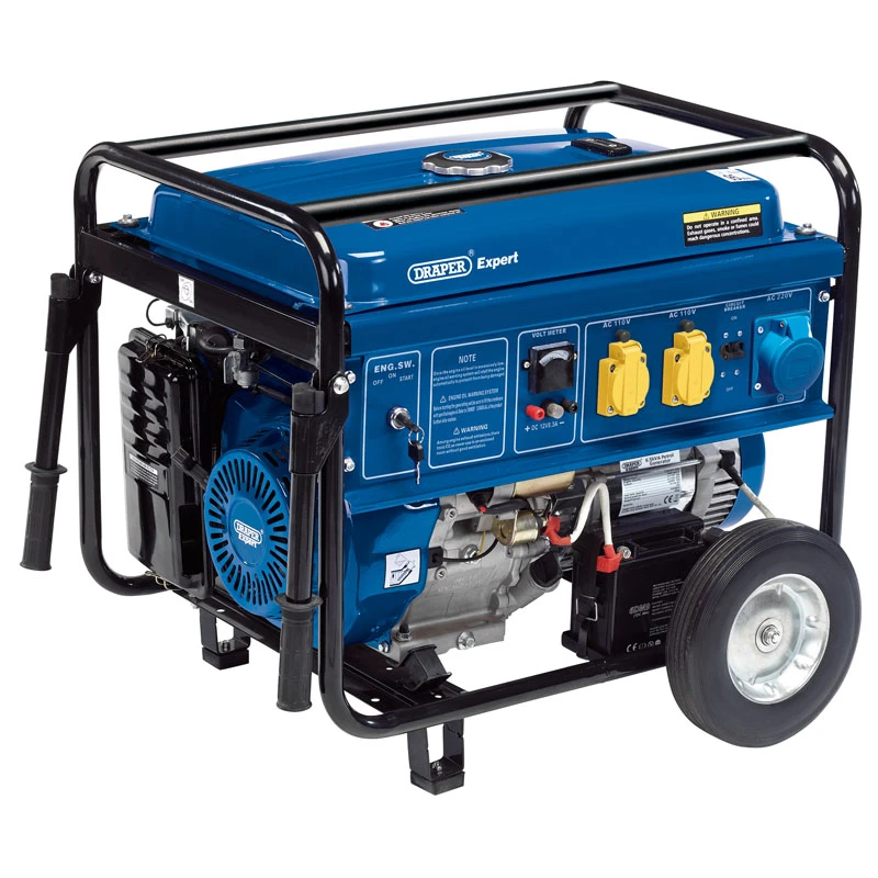 Draper 7.5kVA Petrol Generator with Wheels 16143