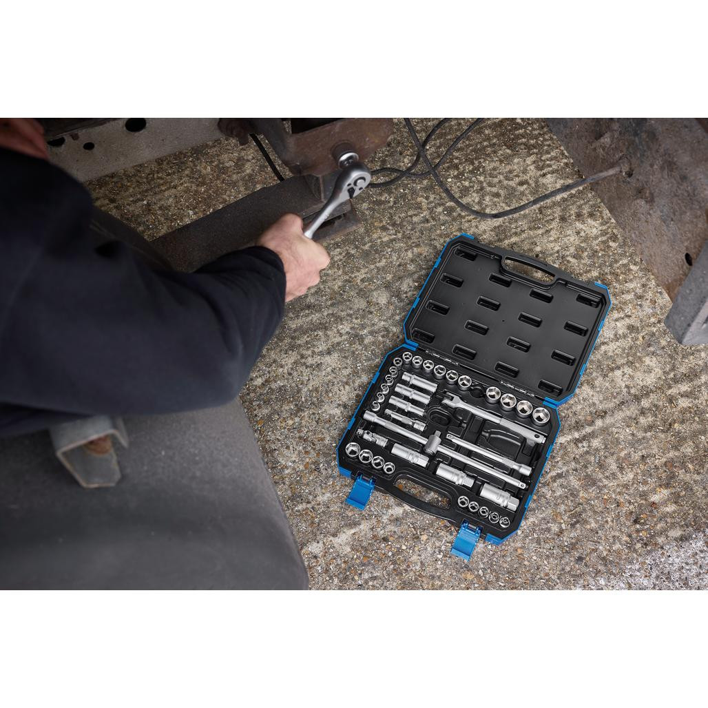 Draper Combined MM/AF Socket Set, 3/8" Sq. Dr. (39 Piece) 16361