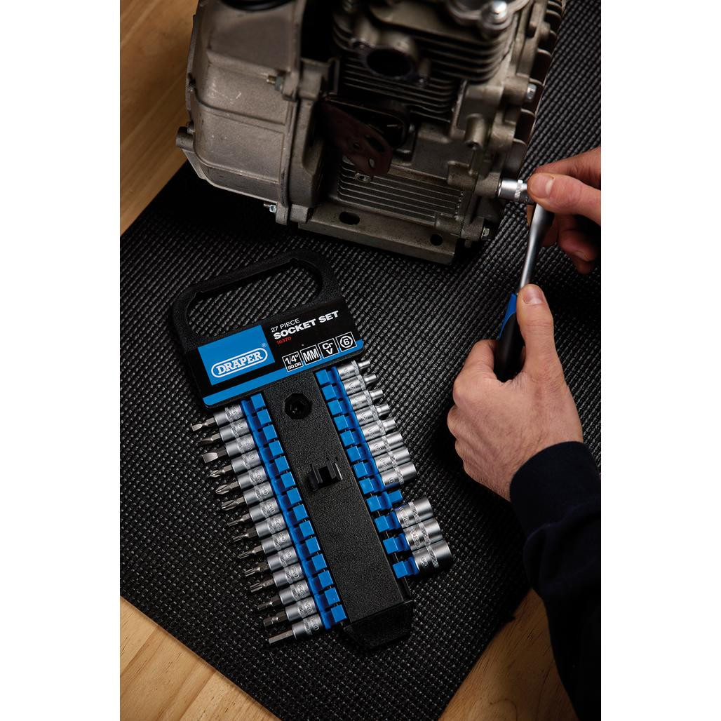 Draper socket set with ratchet