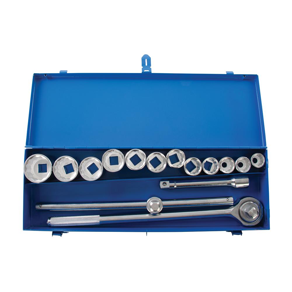 Silverline Socket Set 3/4" 15pce 652142 | Supplied in a steel storage box. | toolforce.ie