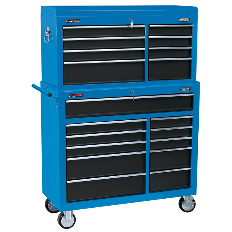 Draper Combined Roller Cabinet and Tool Chest, 19 Drawer, 40" (DTKTC8D/RC11D)