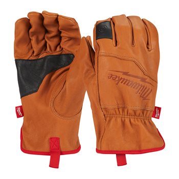 MILWAUKEE TAN LEATHER WORK GLOVES SIZE 8 (4932478124) | toolforce.ie