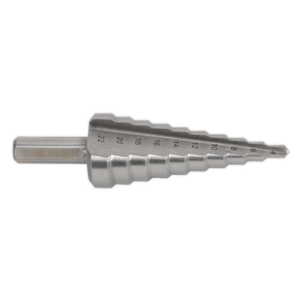 HSS M2 Step Drill Bit 4-22mm Double Flute | High-speed HSS M2 double flute step drill. | toolforce.ie